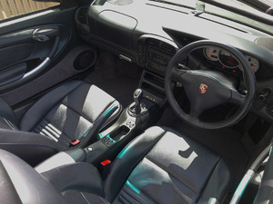 Interior of Porsche Boxster is immaculate and everything works as it should.