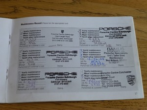 Service history of Porsche 996 Turbo Tiptronic (2003)