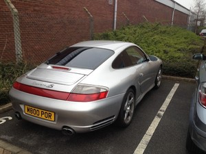 C4S vented front and rear bumpers on Porsche 996.