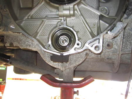 Flange removed - bearing exposed